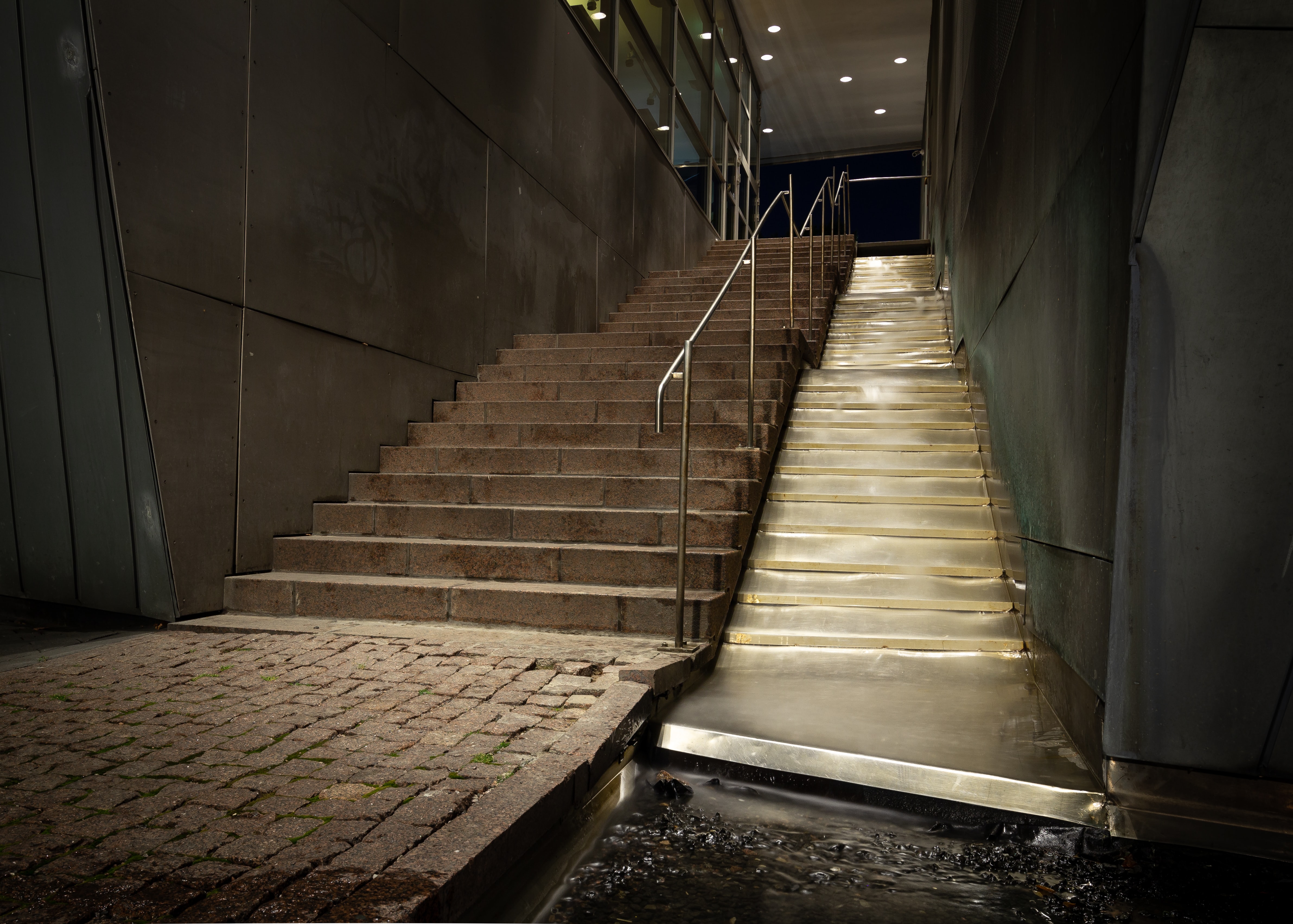 Stairs leading to success